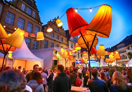 Leinewebermarkt Bielefeld am Abend